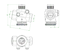 Oventrop Regelventil mit Innengewinde, Druckunabhängig, in schematischer Darstellung, zeigt verschiedene Ansichten und Maße zur Installation und Nutzung.